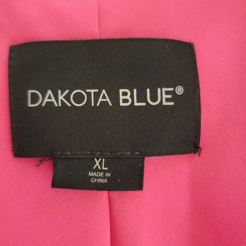 Dakota Blue Pink Open Front Blazer – Size XL – Classic & Chic - Picture 3 of 5